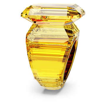 Bague cocktail Lucent, Taille octogonale, Jaune - Swarovski, 5600226