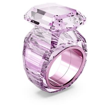 Koktejlový prsten Lucent, Osmihranný výbrus, Růžová - Swarovski, 5600233