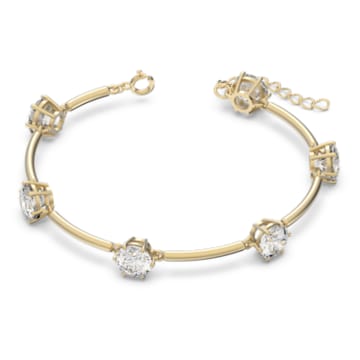 Constella bracelet, White, Matte gold-tone plated - Swarovski, 5600487