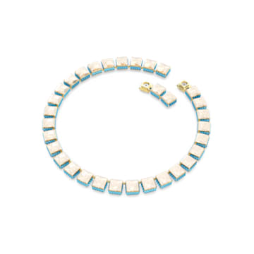 Orbita necklace, Square cut, Multicolored, Gold-tone plated - Swarovski, 5600515