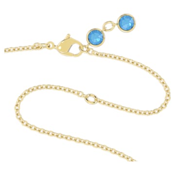 Orbita necklace, Octagon cut crystal, Multicolored, Gold-tone plated - Swarovski, 5600516