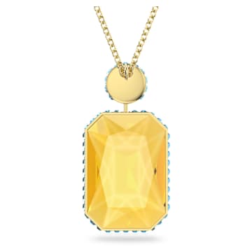 Orbita 项链, 八角形切割, 流光溢彩, 镀金色调 - Swarovski, 5600516
