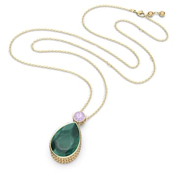 Orbita ketting, Druppelslijpvorm, Meerkleurig, Goudkleurige toplaag - Swarovski, 5600517