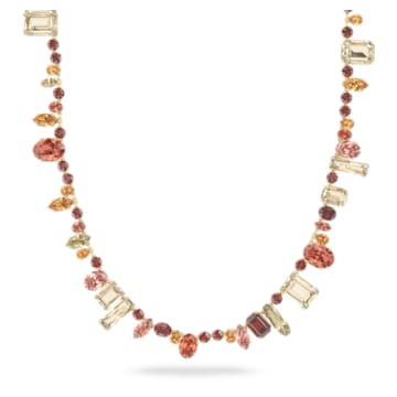 Gema Halskette, Verschiedene Schliffe, Extralang, Mehrfarbig, Goldlegierungsschicht - Swarovski, 5600764