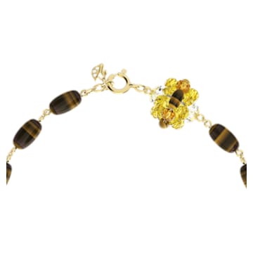 Somnia necklace, Long, Brown, Gold-tone plated - Swarovski, 5600794