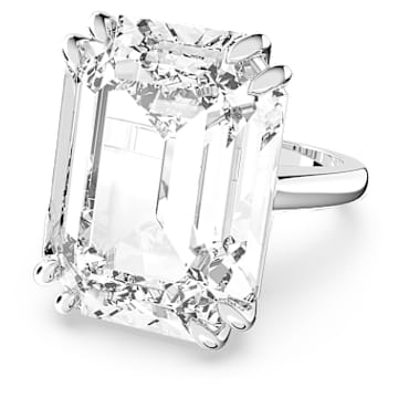 Mesmera Cocktailring, Oktagon-Schliff, Weiß, Rhodiniert - Swarovski, 5600855