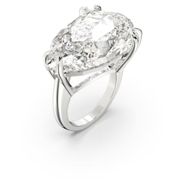 Mesmera 个性戒指, 三菱形切割, 白色, 镀铑 - Swarovski, 5600856
