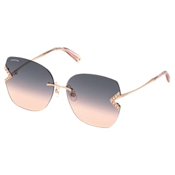 Swarovski sunglasses, SK0306-H 28B, Gray, Rose gold-tone finish - Swarovski, 5600905