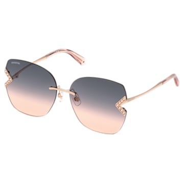 Swarovski sunglasses, SK0306-H 28B, Grey, Rose gold-tone finish - Swarovski, 5600905