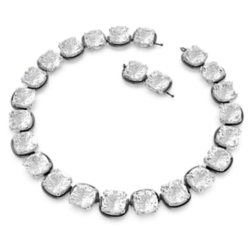 Obojkový náhrdelník Harmonia, Výbrus cushion, Bílá, Povrchová úprava použitím směsi kovů - Swarovski, 5600942