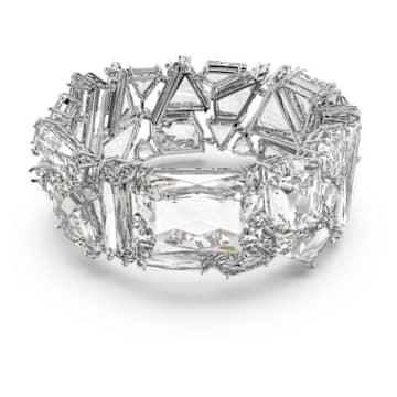 Mesmera 手鏈, 超大Swarovski水晶, 白色, 鍍白金色 - Swarovski, 5601530