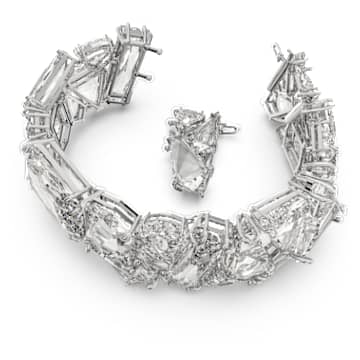 Mesmera Armband, Übergroße Kristalle, Weiß, Rhodiniert - Swarovski, 5601530