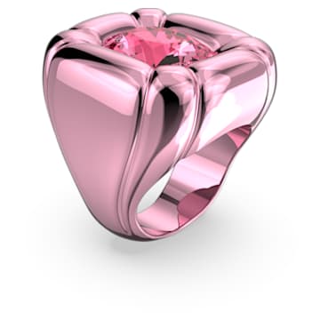 Dulcis 个性戒指, 枕形切割仿水晶, 粉红色 - Swarovski, 5601579