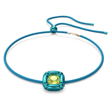 Collier Dulcis, Taille coussin, Bleu - Swarovski, 5601586