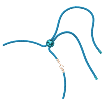 Dulcis necklace, Cushion cut, Blue - Swarovski, 5601586