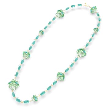 Colier Somnia, Lungi, Verde, Placat cu auriu - Swarovski, 5601906