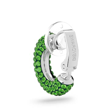 Tigris fülgyűrű, Egyedülálló, Gingko, Zöld, Ródium bevonattal - Swarovski, 5604959
