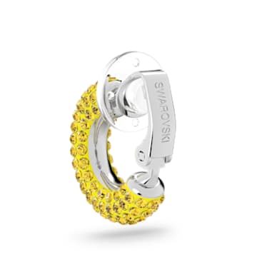 Tigris fülgyűrű, Egyedülálló, Sárga, Ródium bevonattal - Swarovski, 5604960