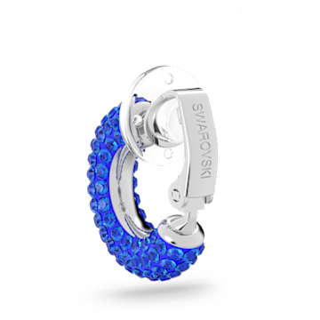 Tigris ear cuff, Single, Blue, Rhodium plated - Swarovski, 5604961