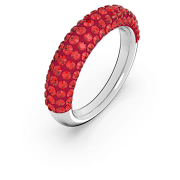 Tigris ring, Red, Rhodium plated - Swarovski, 5605013