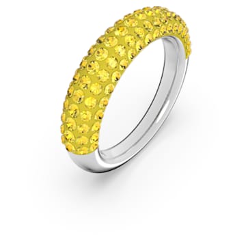 Tigris 戒指, 黃色, 鍍白金色 - Swarovski, 5605016