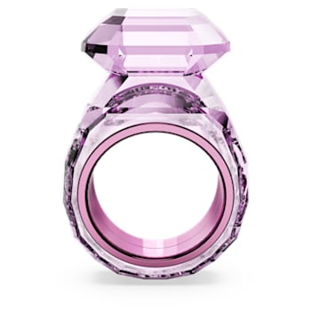 Lucent cocktail ring, Octagon cut, Pink - Swarovski, 5607360