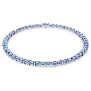 Millenia necklace, Square cut, Purple, Rhodium plated - Swarovski, 5608357