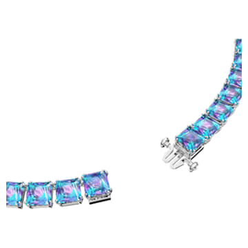 Millenia necklace, Square cut, Purple, Rhodium plated - Swarovski, 5608357