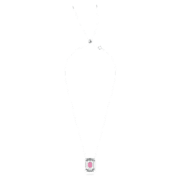 Chroma necklace, Octagon cut, Pink, Rhodium plated - Swarovski, 5608647