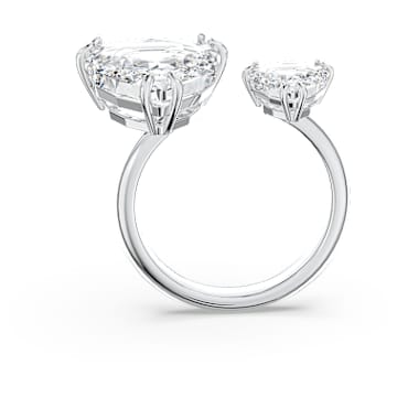 Millenia open ring, Trilliant cut, White, Rhodium plated - Swarovski, 5609005