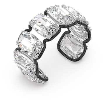 Bransoletka typu mankiet Harmonia, Duże kryształy poruszające się swobodnie, Biały, Wykończenie z różnobarwnych metali - Swarovski, 5609663