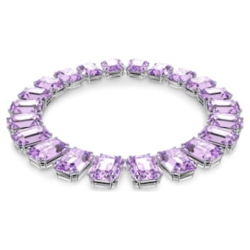 Millenia necklace, Octagon cut, Purple, Rhodium plated - Swarovski, 5609701