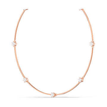 Constella 네크리스, 라운드 컷, 화이트, 로즈골드 톤 플래팅 - Swarovski, 5609710