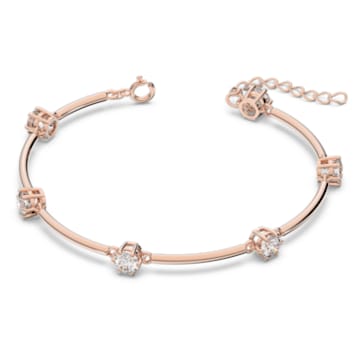 Constella bracelet, Round cut, White, Rose gold-tone plated - Swarovski, 5609711