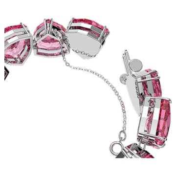 Millenia armband , Kristal met Trilliant-slijpvorm, Roze, Rodium toplaag - Swarovski, 5609714