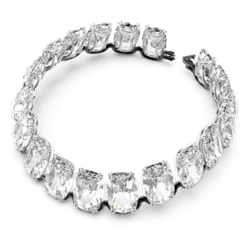 Harmonia choker, Oversized floating crystals, White, Mixed metal finish - Swarovski, 5609890
