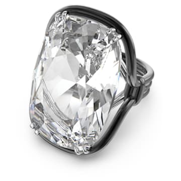 Koktajl prstan Harmonia, Velik kristal, Bel, Prevleka iz mešanih kovin - Swarovski, 5610346