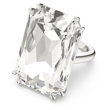Mesmera cocktail ring, Oversized crystal, White, Rhodium plated - Swarovski, 5610368