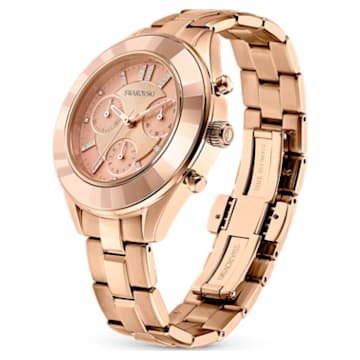 Octea Lux Sport horloge, Swiss Made, Metalen armband, Roségoudkleurig, Roségoudkleurige afwerking - Swarovski, 5610469