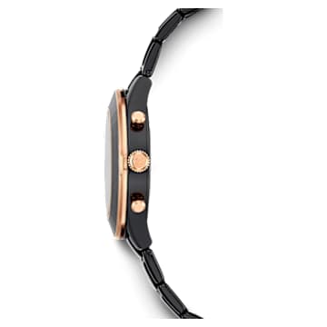 Octea Lux Sport watch, Swiss Made, Metal bracelet, Black, Black finish - Swarovski, 5610472