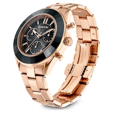 นาฬิกา Octea Lux Sport, Swiss Made, สร้อยข้อมือโลหะ, ดำ, เคลือบโทนสีโรสโกลด์ - Swarovski, 5610478