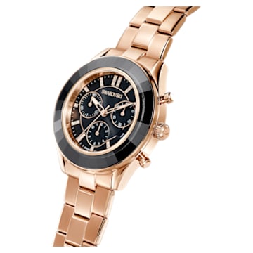 Relógio Octea Lux Sport, Fabrico suíço, Pulseira de metal, Preto, Acabamento em rosa dourado - Swarovski, 5610478