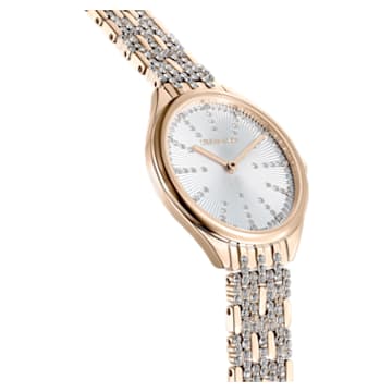 นาฬิกา Attract, Swiss Made ฝังแบบพาเว่, สร้อยข้อมือโลหะ, โทนสีทอง, เคลือบโทนสีแชมเปญโกลด์ - Swarovski, 5610484