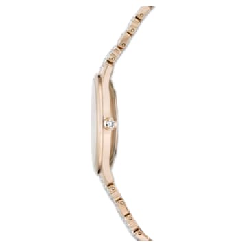 Attract watch, Swiss Made, Pavé, Metal bracelet, Gold tone, Champagne gold-tone finish - Swarovski, 5610484
