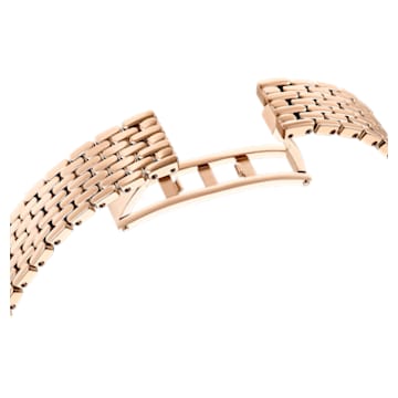 Attract watch, Metal bracelet, White, Rose gold-tone finish - Swarovski, 5610487