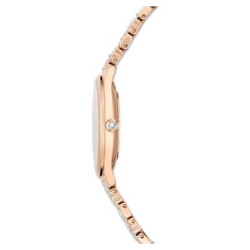 Attract watch, Metal bracelet, White, Rose-gold tone PVD - Swarovski, 5610487