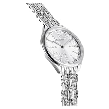 Montre Attract, Fabriqué en Suisse, Pavé, Bracelet en métal, Ton argenté, Acier inoxydable - Swarovski, 5610490