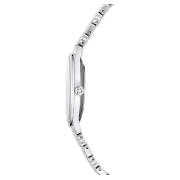 Attract 腕表, 金属手链, 白色, 不锈钢 - Swarovski, 5610490