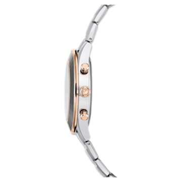 Zegarek Octea Lux Sport, Swiss Made, Metalowa bransoleta, W odcieniu srebra, Stal szlachetna - Swarovski, 5610494