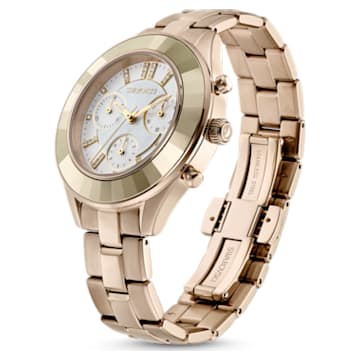 Octea Lux Sport Часы, Металлический браслет, Белый, PVD-покрытие оттенка золота - Swarovski, 5610517